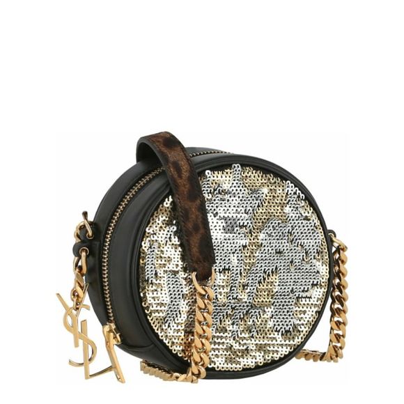 Saint Laurent Small Bubble Sequin Crossbody Bag Womens - Picture 2 of 5